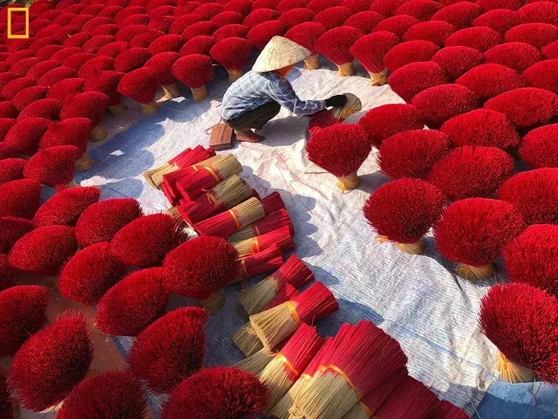 Incense Worker Vietnam Print