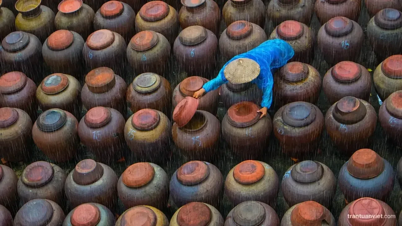 Soy Sauce Worker In The Rain