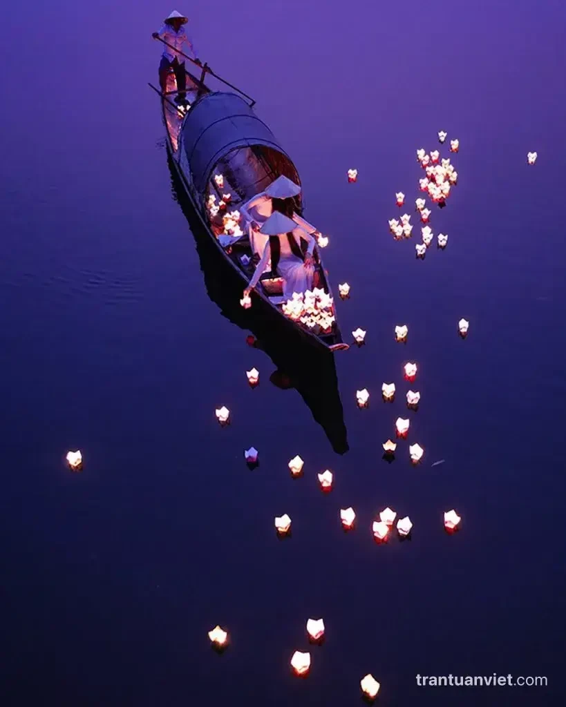 Floating flower lanterns